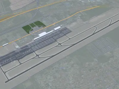 Hohhot Inner Mongolia China 55km Free low-poly 3D model