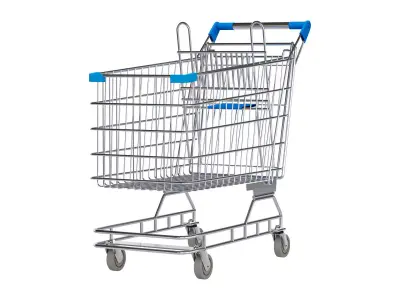 Shopping Trolley with Child Seat 3D model