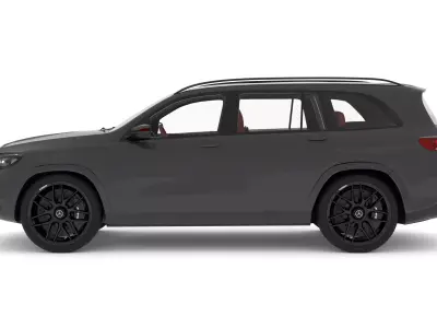 Mercedes Benz GLS 63 AMG with Interior 3D model