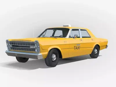 Galaxie 1966 Taxi 3D model