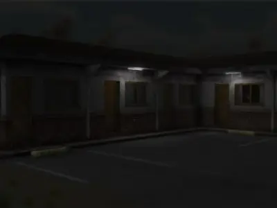 Abandoned Motel Low-poly 3D model