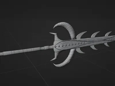 Moon Spear Low-poly 3D model