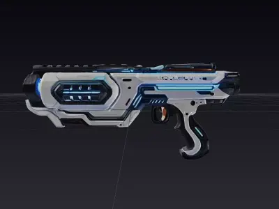 Sci-Fi Plasma Futuristic Game Ready Energy Weapon  Free 3D model