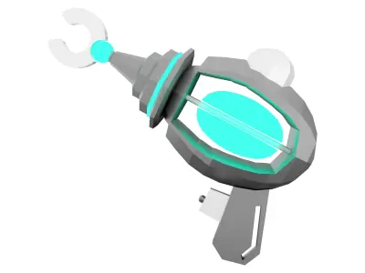 3d cartoon retro space blaster icon 3D model