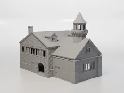 Model Railway - HO Scale - Industrial Icehouse Storage 3D print model