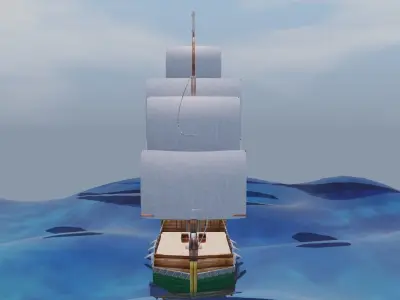 Pirate ship simple Free 3D model