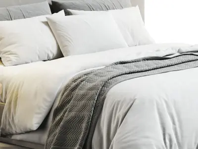 RH Sullivan Fabric Bed 3D model
