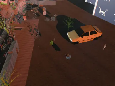 aliraq computer screen showing city Low-poly 3D model
