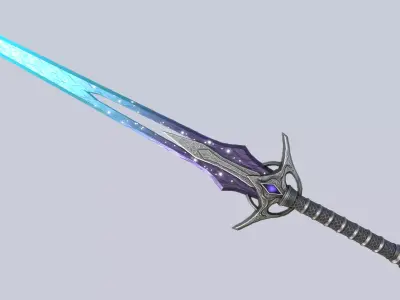 Astral blade Low-poly 3D model