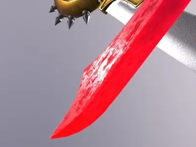 Knife 2 two swords Low-poly 3D model
