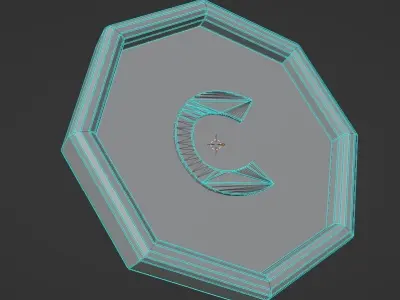 Low poly Coin Gold Free low-poly 3D model