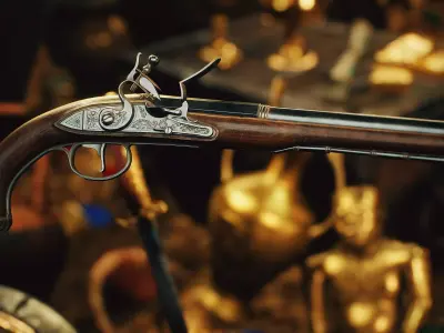 Flintlock Pistol Low-poly 3D model buy