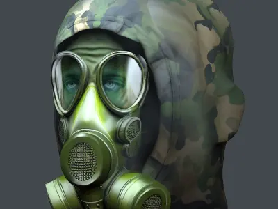 Helmet 3d model military combat Military Low-poly Low-poly 3D model 22
