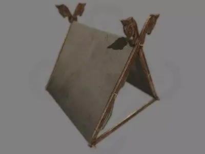 Viking Tent Gokstad Low-poly 3D model