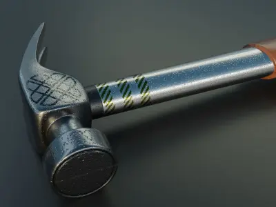 Claw hammer Free low-poly 3D model