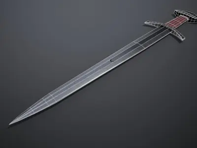 Arming Sword Low-poly 3D model purchase