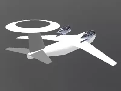 Fictional AWACS aircraft An-71 Inspired series 3D model