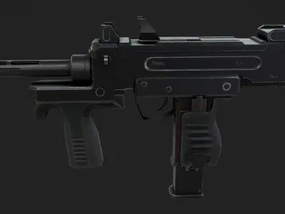 PM-9 Submachine Low-poly 3D model