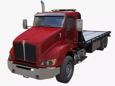 Kenworth tow truck Low-poly 3D model