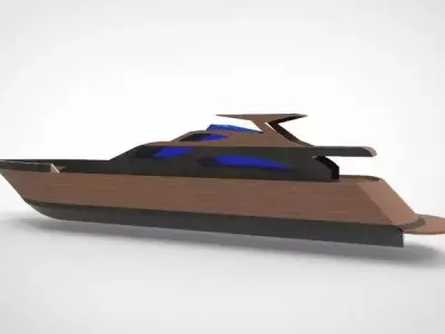 Island yacht 3D model