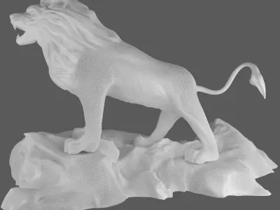 lion statue 3D print model