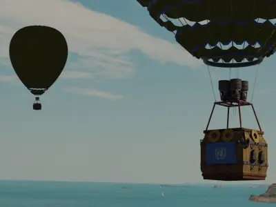 Hot air balloon 3D model shop