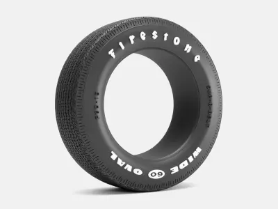 15x7 Firestone Wide Oval Tire F60-15 3D print model