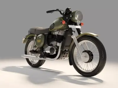 Jawa Forty two  Bike 3D model 3D model