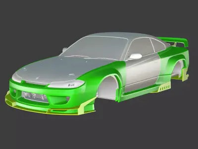 Nissan Silvia S15 Pandem Wide Body Kit 3D model