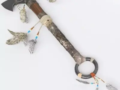 Tamohawk native american axe 3D model