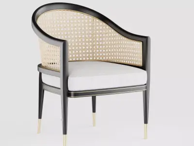 Modern Rattan Chair 3D model