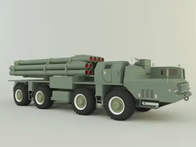 RZSO Smerch Russian Defense 3D model