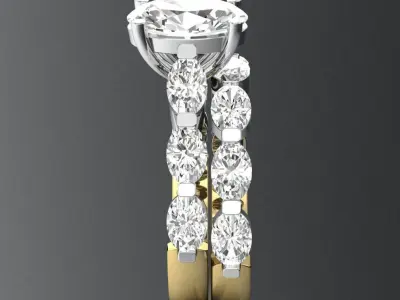 wedding ring set 3D model