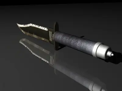 A knife Low-poly 3D model
