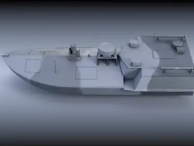 Ukrainian Sea Baby Maritime Drone Low-poly 3D model