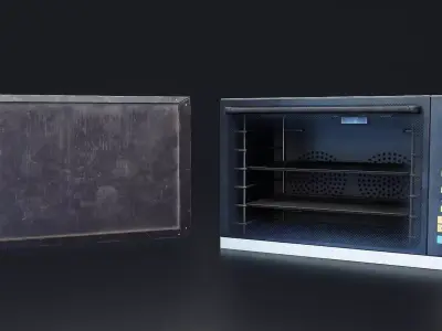 Industrial Convection Oven 3D Model Low-poly 3D model