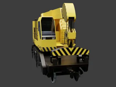 Railroad Crane 3D model purchase