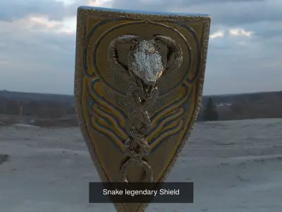 Shield Collection metal 3D Model Pack