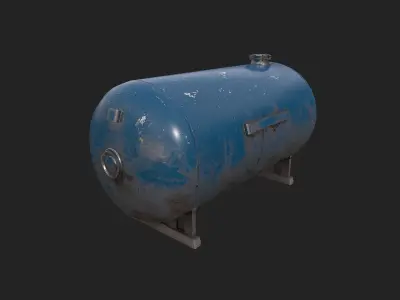 Gas Tank - 4 Color Low-poly 3D model