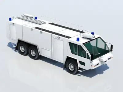 Rosenbauer Panther 6x6 Airport ARFF Lowpoly Blank Low-poly 3D model