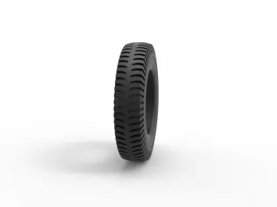 Military tire 9 Scale 1 to 25 3D print model