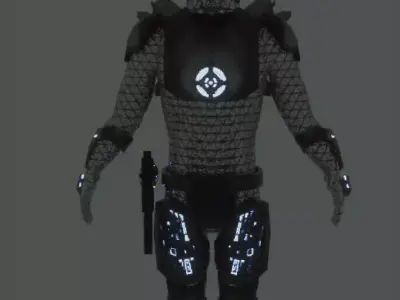 Sci-fi character Low-poly 3D model shop