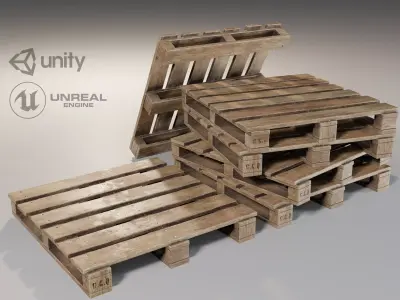 Pallet  Low-poly 3D model purchase