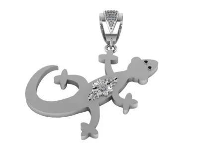 LIZARD PENDANT 3D PRINTABLE MODEL 3D print model