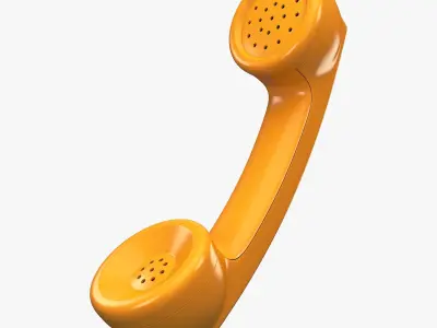 Vintage Retro Telephone Handset M1 3D model