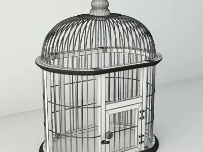 Decorative Bird Cage by ZARA HOME 3D model