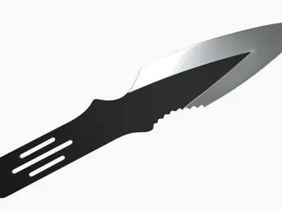 Knife throwing 02 3D model