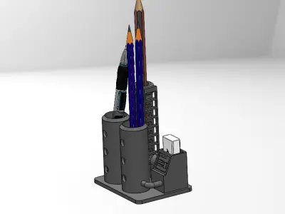 Industrial Desk Organizer 3D print model