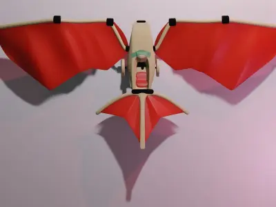 Old Time Plane Low-poly 3D model