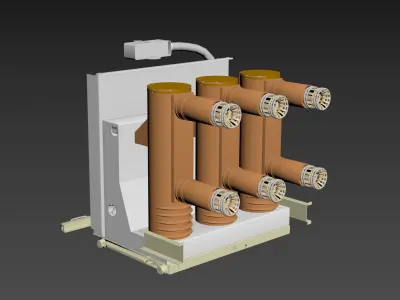 Ultra fine 10kV Switch gear Low-poly 3D model